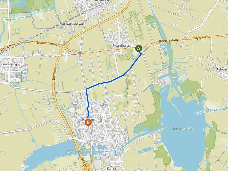 Van Noordbergum naar Tietjerksteradeel | ride | Komoot